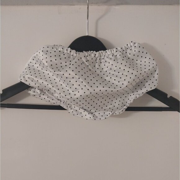 Little Me White Navy Polka Dot Sleeveless Dress Size 18m - Picture 3 of 8